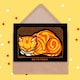 image 3 of December Julie De Graag Cat Art Blank Just to Say Card