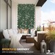 image 7 of Expanding Trellis With Artificial Leaves and Flowers - Ficus Leaf Garden Hedge Balcony Privacy Screening Panel | Green | Green | L | 1