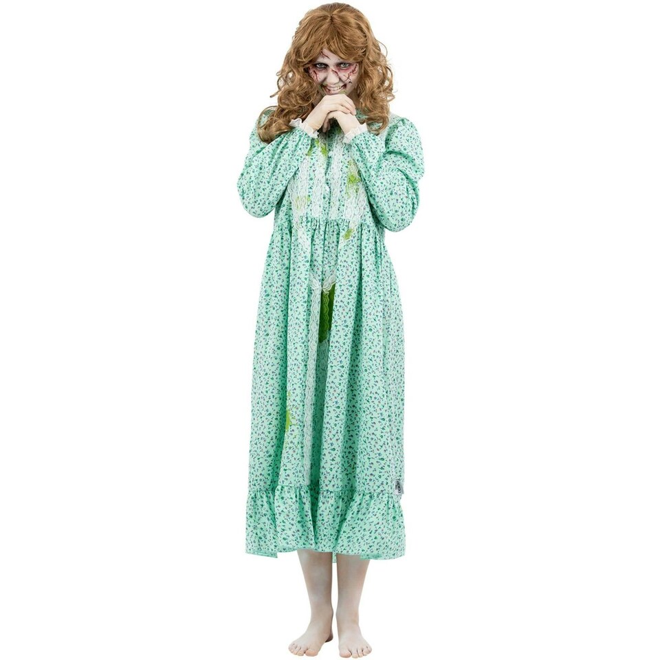 image 1 of The Exorcist Womens/Ladies Regan Costume Dress - Blue/Green - M M