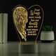 image 5 of Personalised Angel Wings Memorial Colour Changing LED Light