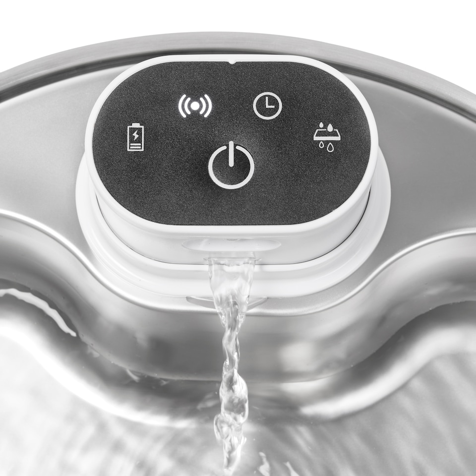 image 1 of Dog Mate 8 Litre Stainless Steel Cordless Pet Water Fountain | Silver