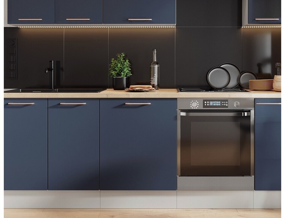 image 1 of Nora Kitchen Base Cabinet Unit 2 Door - Navy Blue W463xH870mm