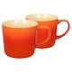 image 1 of Argon Tableware New Bone China Mugs - 330ml - Orange Ombre - Pack of 2 Orange