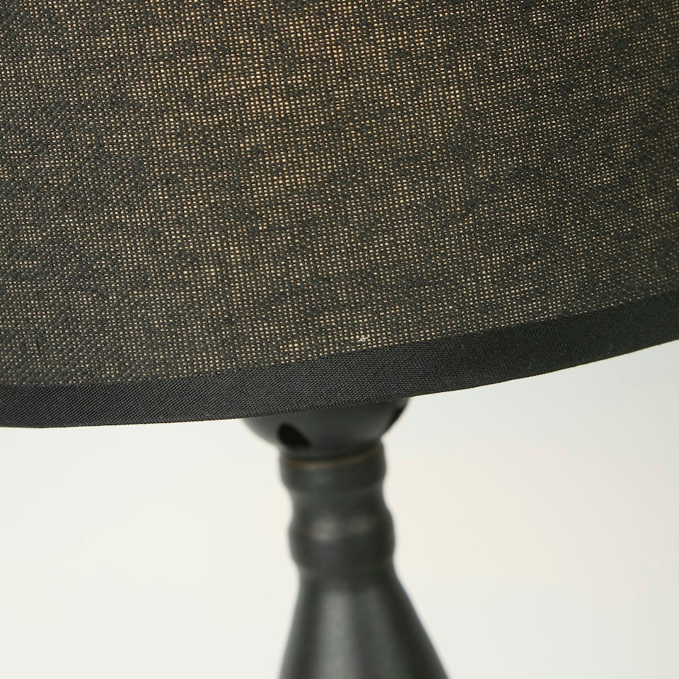 image 1 of RECHARGEABLE BLACK CANDLE TABLE LAMP Black