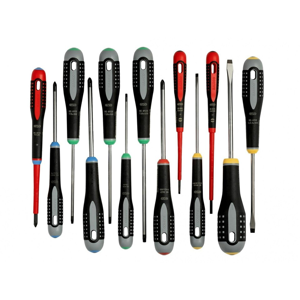 Bahco Be-9875 Ergo Screwdriver Set, 13 Piece - Multi Colour - One Size