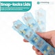 image 7 of 7 Day Single Dose Weekly Pill Organiser Pastel Coloured - 3pcs