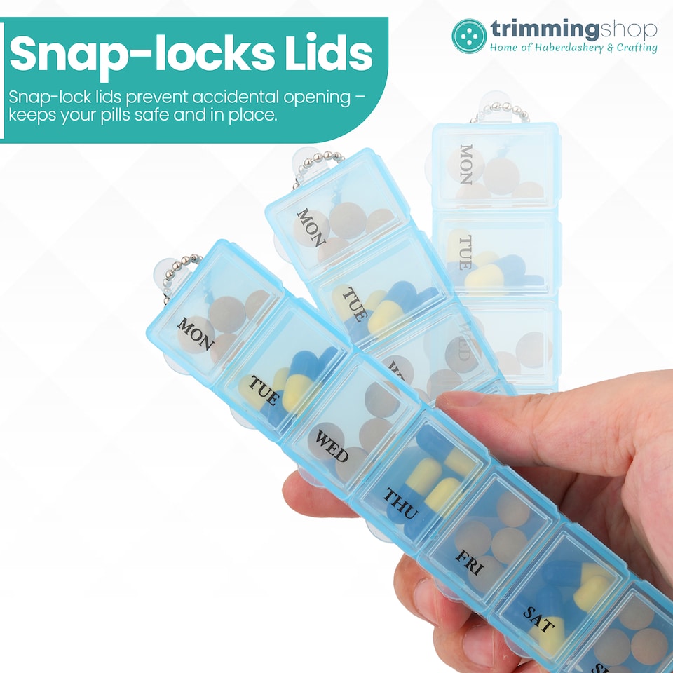 image 1 of 7 Day Single Dose Weekly Pill Organiser Pastel Coloured - 3pcs