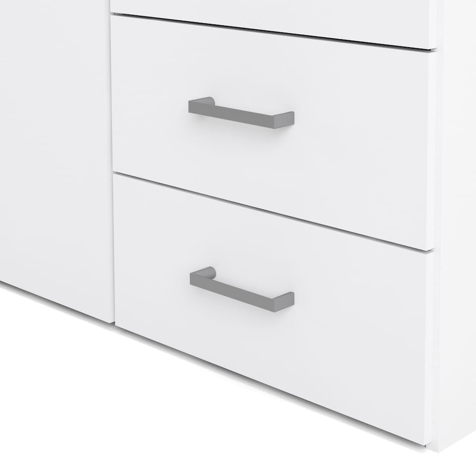 image 1 of Space Wardrobe 2 Doors 3 Drawers White 1750