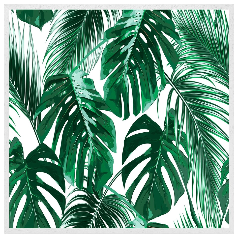 image 1 of Palm leaves (Picture Frame) White | S