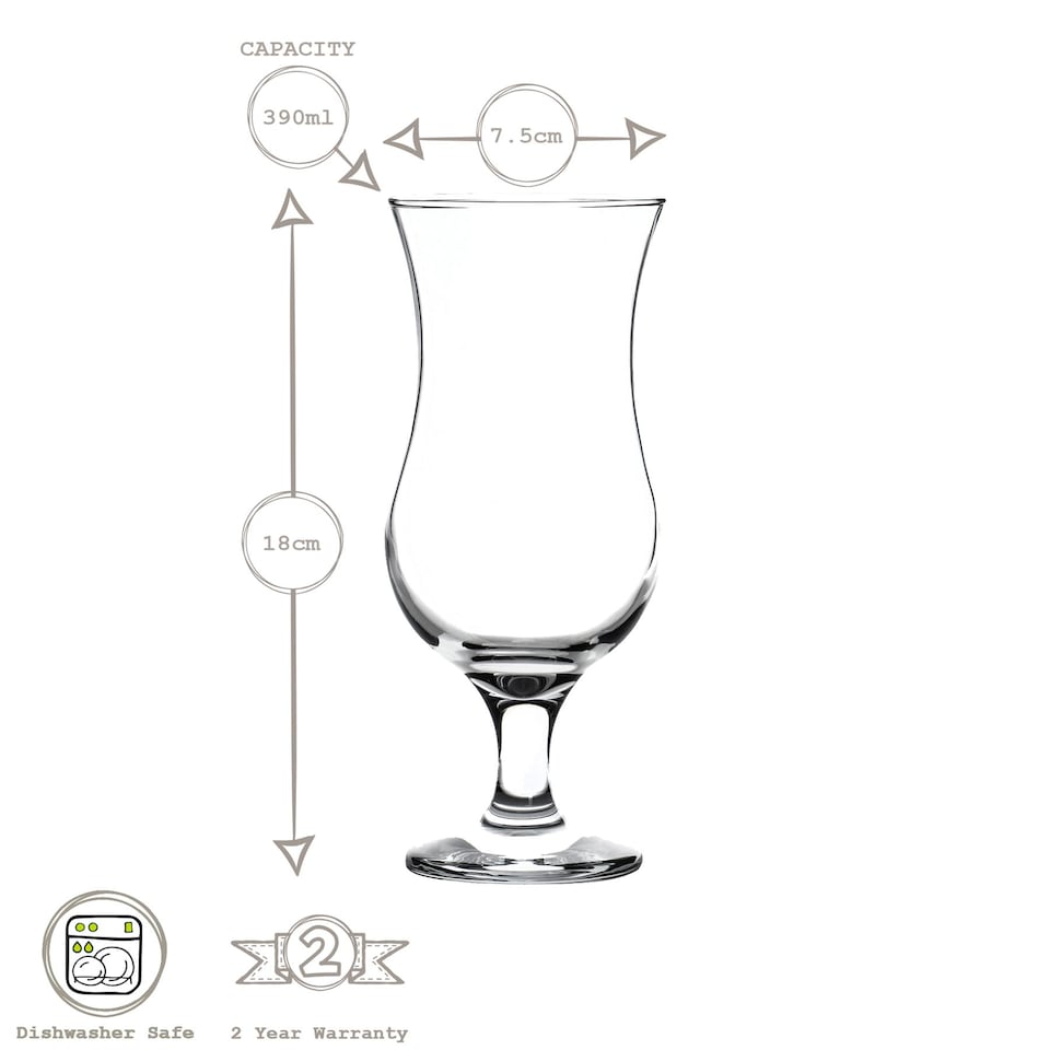 image 1 of LAV Fiesta Pina Colada Glasses - 390ml - Pack of 6