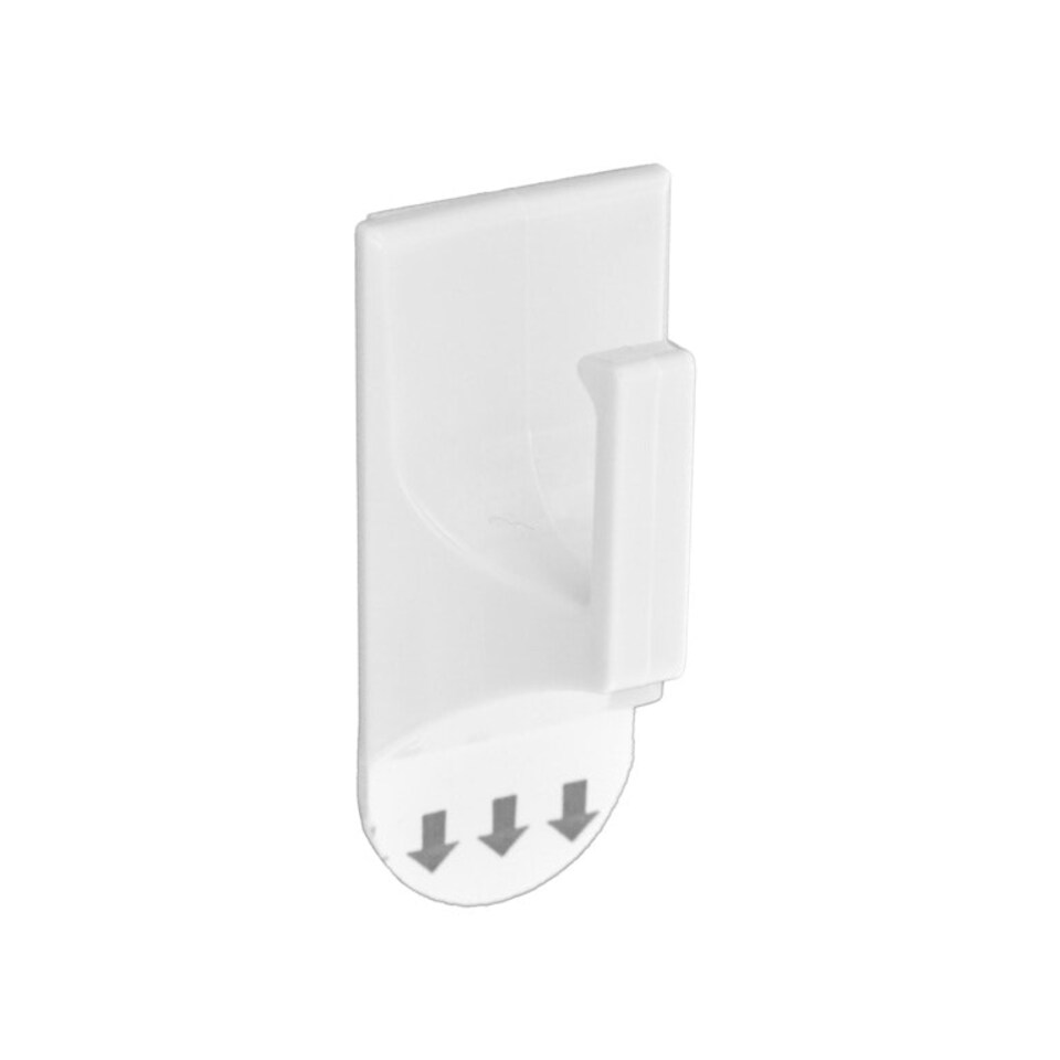 image 1 of Securit Square Stick On Hook - White - 80mm x 45mm