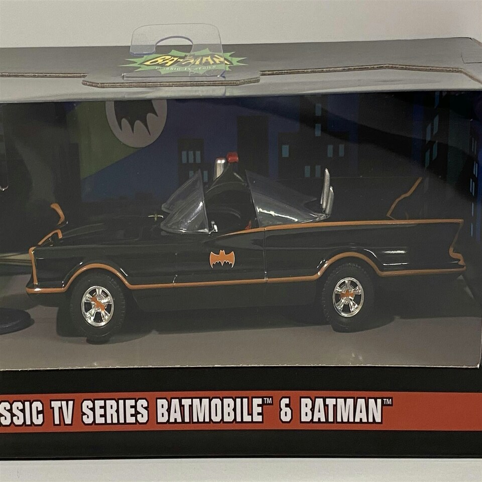 image 1 of Batman 1966 Batmobile with Figure 1:32 Scale Jada 31703