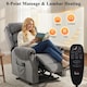 image 5 of HOMCOM Power Lift Recliner Chair with Vibration and Heat, Wood Grip