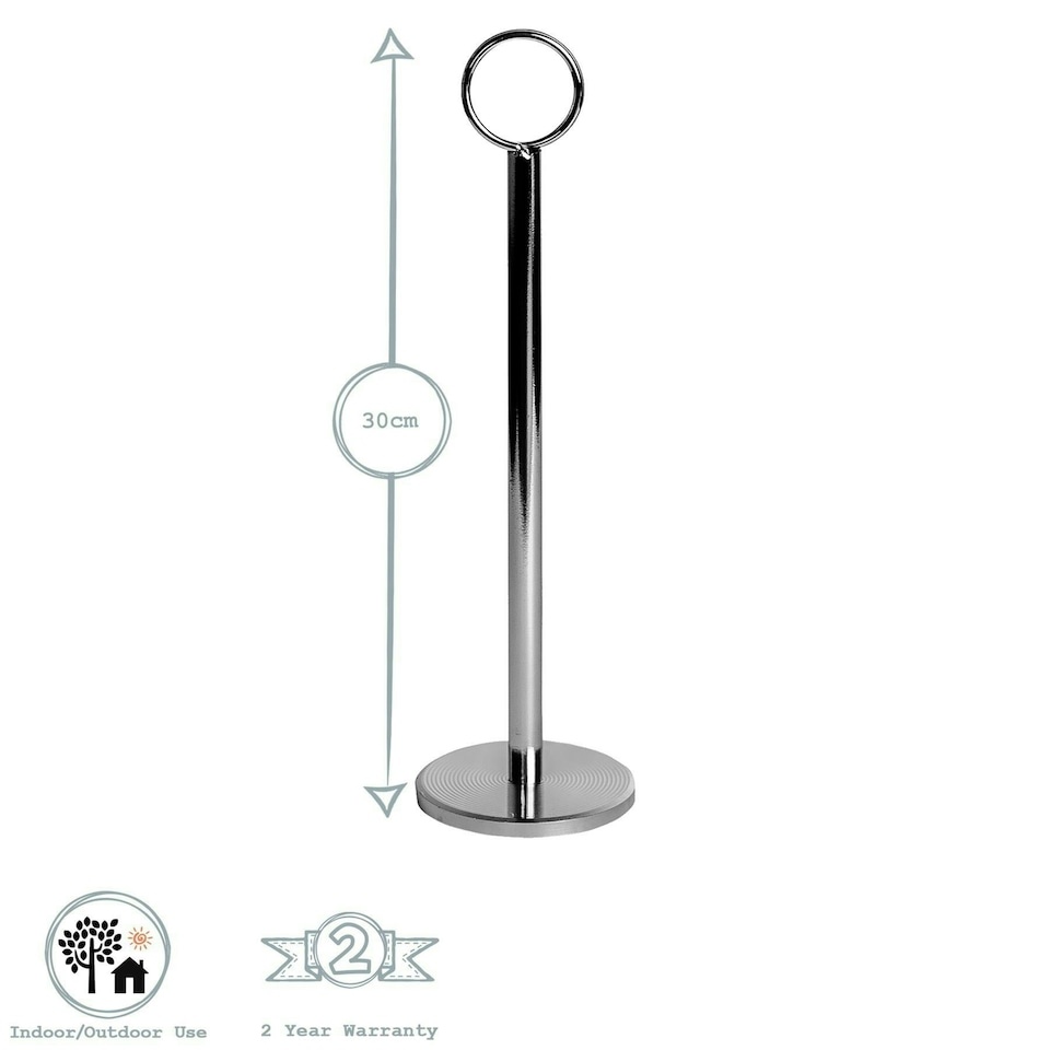 image 1 of Argon Tableware Table Numbers with 30cm Holders - 30cm - Silver - Pack of 50