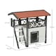 image 9 of PawHut Outdoor Cat House w/ Balcony Stairs Roof, White