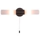 image 3 of Modern Black IP44 Rated Bathroom Wall Light Fitting with Tubular Glass Shades | Black