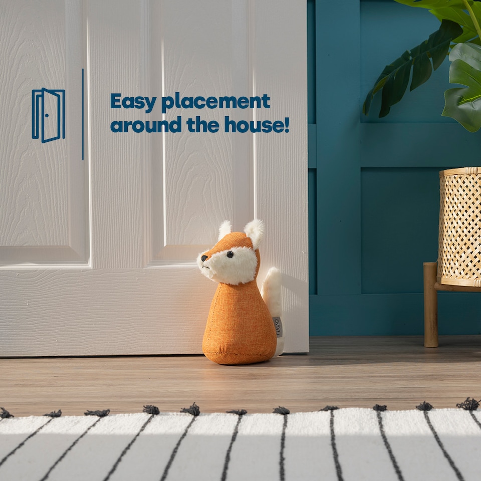 image 1 of Weighted Door Stopper Fox Orange