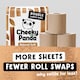 image 9 of Cheeky Panda Double-Length Natural Colour  Bamboo Toilet Paper 12 rolls 380 3 ply sheets | Brown | Size: 12 Rolls | 12