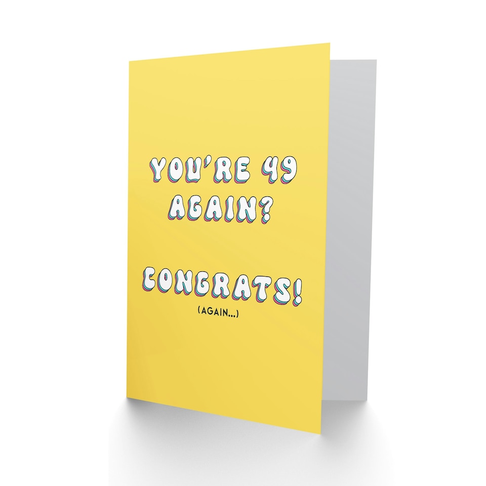 image 1 of 49 Again Congrats Fun Joke Humour Her Funny Birthday Card