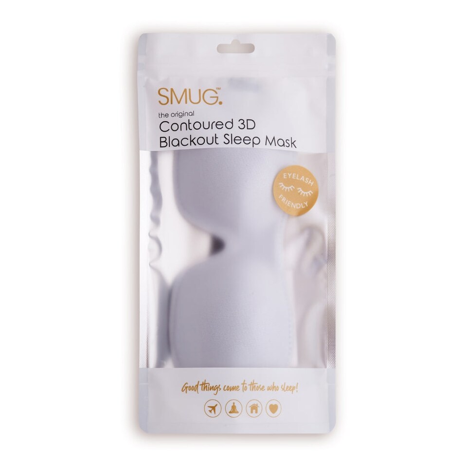 image 1 of SMUG Contoured 3D Blackout Sleep Mask - Grey