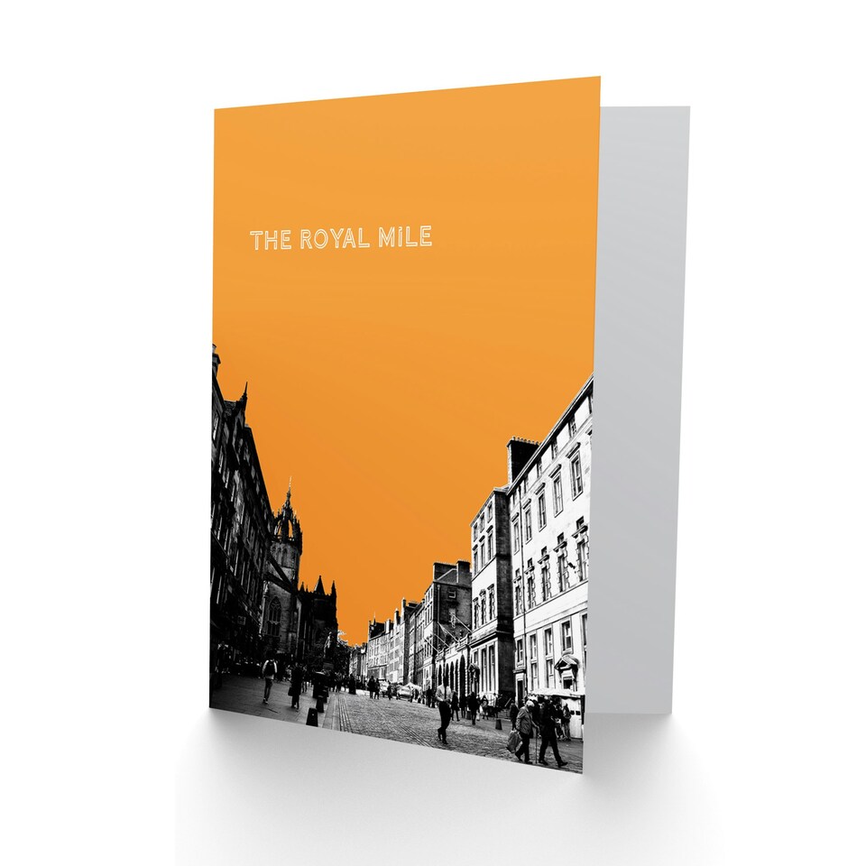 image 1 of Royal Mile Edinburgh Famous Street Orange Scottish Scotland Card