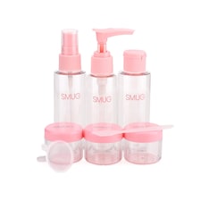 SMUG Travel Bottle 9-Piece Set - Pink