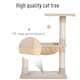 image 3 of PawHut Cat Tree Scratch Post with Bed Hammock Sisal for Indoor Cats Beige