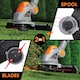 image 2 of Terratek 20V Cordless Grass Trimmer 2-in-1 Strimmer with Blades, Spool & Fast Charge | Grey | Grey | 1