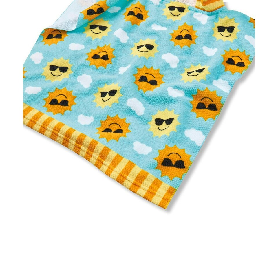 image 1 of Home & Living Childrens/Kids Sun Hooded Towel - Blue/Yellow/Orange - 1.5-3 Years Blue