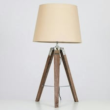 ValueLights Clipper Pair of Brown Table Lamp
