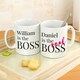 image 2 of Personalised The Real Boss Mug Set White
