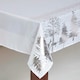 image 1 of Homescapes Silver Forest Christmas Table Cloth - 132 x 178 cm | Silver | 132 x 178 cm