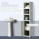 image 4 of kleankin  Bathroom Storage Cabinet w/ Door Cupboard and Adjustable Shelf, White