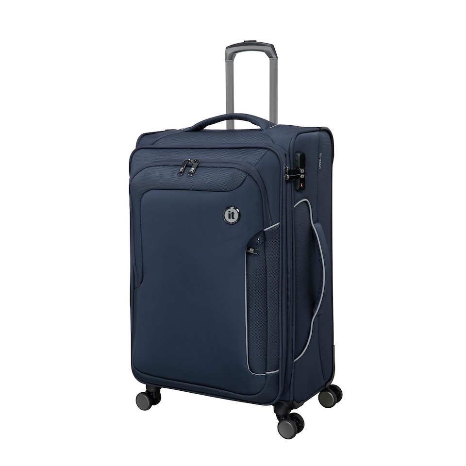 image 1 of IT Luggage Teleported Navy Berry Expandable Medium Suitcase with TSA Lock Blue | Medium