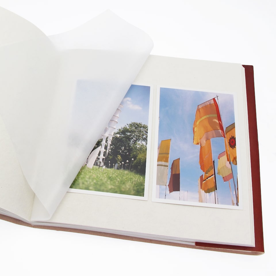 image 1 of Large Coloured Distressed Leather 3-String Photo Album