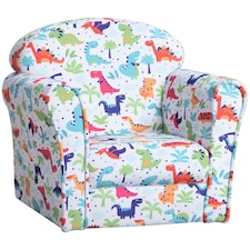 HOMCOM Children Chair Armchair Single Sofa Seat Kids Furniture 18M+ 45kg White