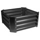 image 1 of Harbour Housewares Square Galvanised Steel Raised Garden Bed - 60cm x 60cm - Anthracite | Black | Anthracite