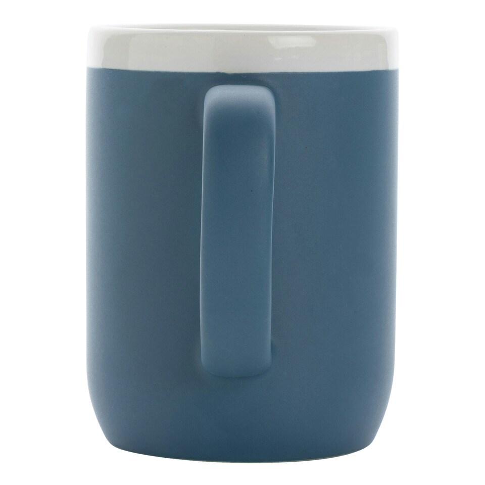 image 1 of XD Collection Contrast Rim Ceramic 300ml Mug - Blue/White - One Size