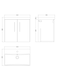 image 2 of Balterley Contemporary Bathroom 2 Soft Close Door & Thin-Edge Vanity Unit Basin | White | Gloss White