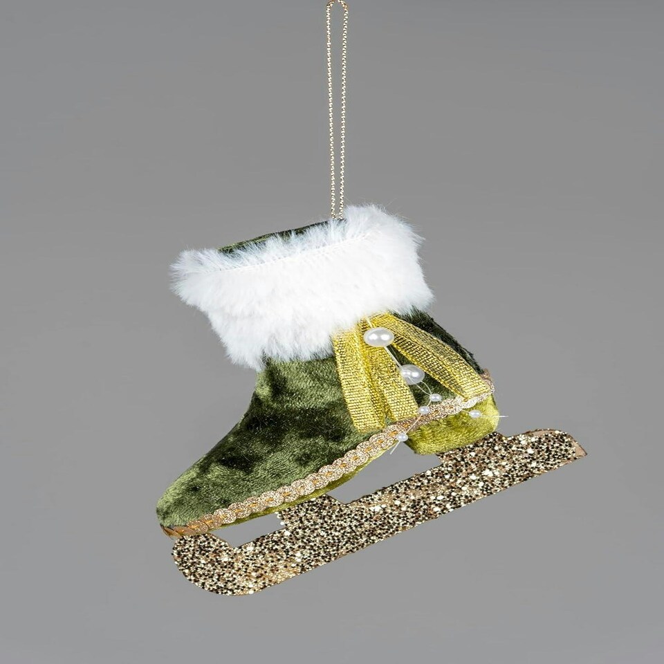 image 1 of Ice Skate Green 11x12cmation