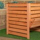 image 8 of 74 x 71cm Large Wooden Garden Waste Compost Bin with Removable Lid & Bottom Door