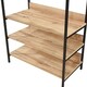image 2 of Alva Open Wardrobe with 4 Shelves Brown | Oak