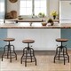 image 3 of Industrial Adjustable Height Retro Bar Stool Brown Brown
