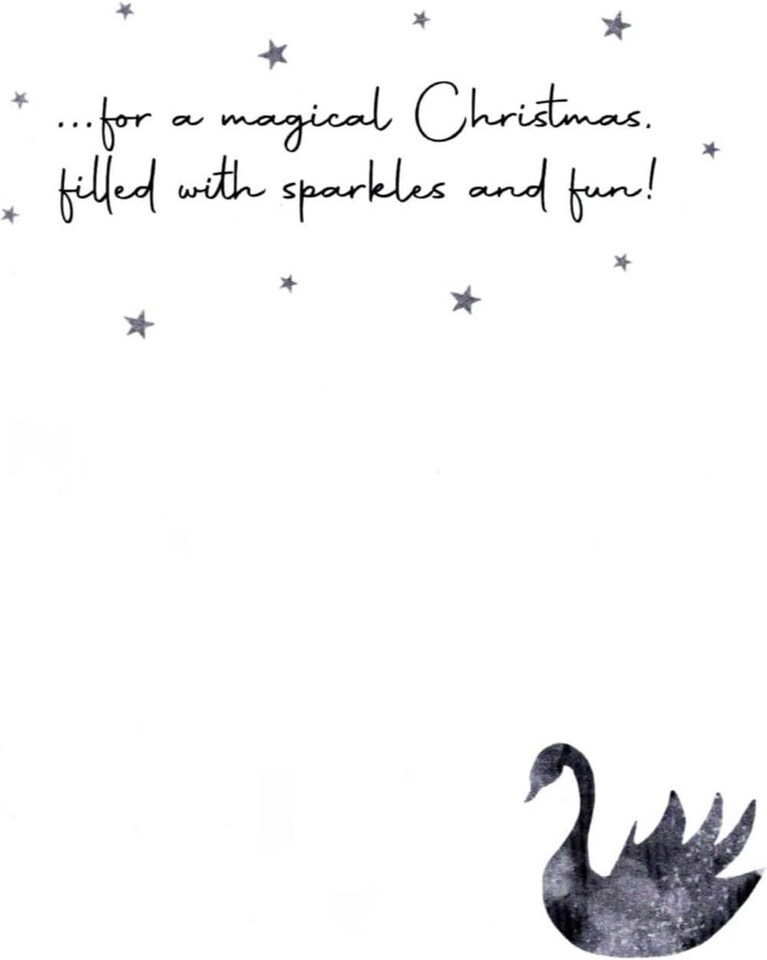 image 1 of Ballet Embellished Hand-Finished Special Daughter Christmas Card