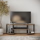 image 1 of URBNLIVING Wide TV Unit Stand S-Tube Entertainment Centre with Storage Shelf, Modern Living Room Cabinet | Brown | Dark Oak | One Size | 1