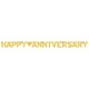 image 1 of Amscan Anniversary Gold Foil Letter Banner - Gold - One Size