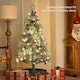 image 3 of HOMCOM 5ft Artificial Christmas Tree with LED Lights and Blue Decorations