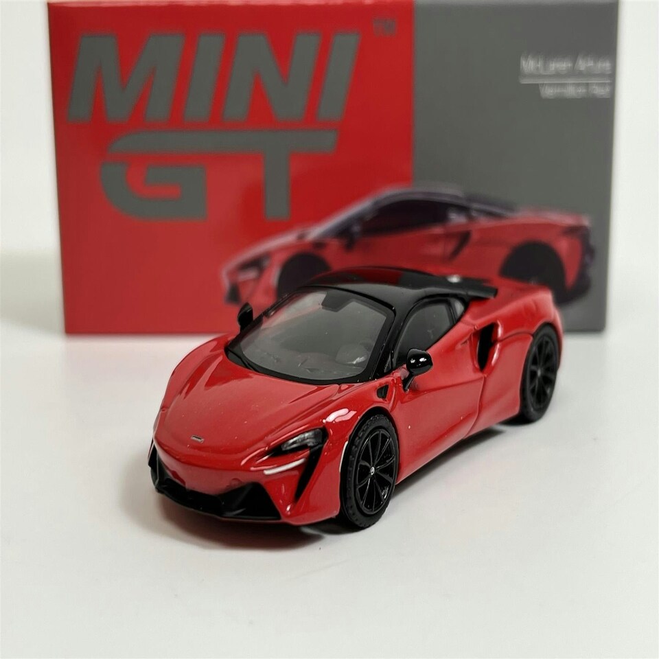 image 1 of McLaren Artura Vermillion Red LHD 1:64 Scale Mini GT MGT00532L