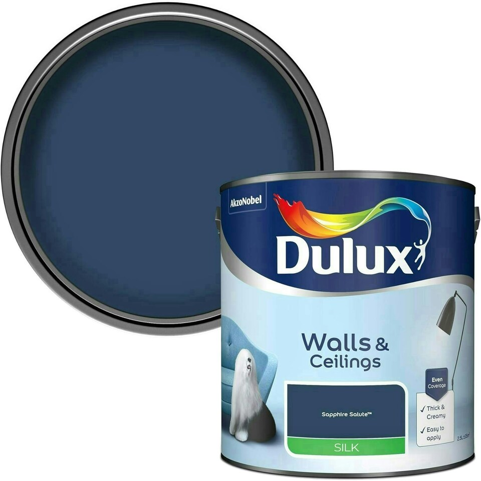 image 1 of Dulux Silk Sapphire Salute 2.5L Paint