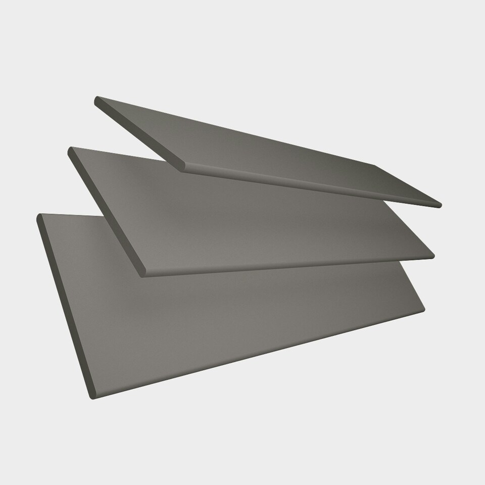 image 1 of 90cm Smooth Grey Smooth Finish Faux Wood Venetian Blinds with Strings (130cm drop)